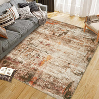 Garvee Modern Abstract Boho Washable Area Rug High-Traffic Areas Living Room Bedroom Kitchen Dining Camel 8x10