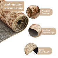 Garvee Modern Abstract Boho Washable Area Rug High-Traffic Areas Living Room Bedroom Kitchen Dining Camel 2x6
