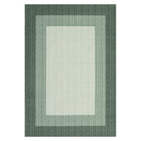 Garvee 10x13 Large Green Area Rug – Modern Bordered Gradient Rug, Washable Non-Slip Low Pile Carpet for Living Room, Bedroom & Dining Room, Soft Minimalist Design
