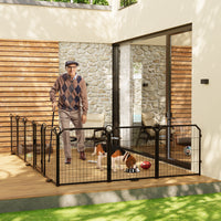 Garvee Dog Playpen Outdoor, 40 inch 16 Panels Dog Pen Indoor Heavy Duty Puppy Exercise Pen Metal Pet Fence for RV Camping/Yard/Garden