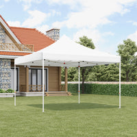Garvee 10'x10' Instant Pop-Up Canopy Tent - Waterproof, Windproof & UV-Proof Gazebo w/3 Sidewalls, Wheeled Bag & Pegs (White)