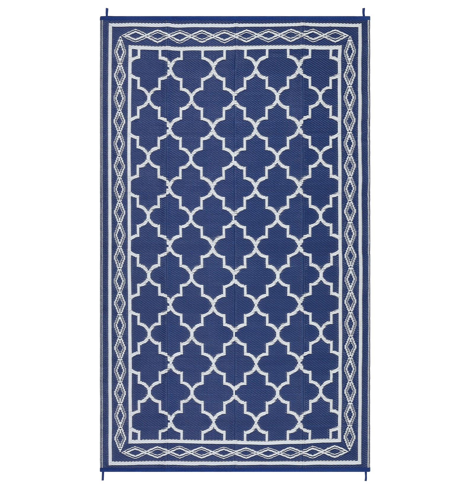 Garvee Outdoor Dark Blue 10x20 Ultra Large Area Rug Mat Non-Slip Stain-Resistant Plastic Folding Navy Blue & White for Camping Picnic Beach Patio