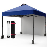 Garvee 10'x10' Pop Up Tent, Pop Up Canopy With Sidewall, UPF 50+, Easy to Set Up Outdoor Canopy, Adjustable Portable Gazebo for Parties, Camping, Gazebo With Wheel Cover Bag, 4 Sand Bags, 4 Ropes and 8 Spikes