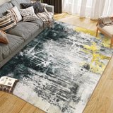 Garvee Washable Area Rug Large Cream Colorful Boho Vintage Floral Bedroom Rug Ultra-Thin Non-Slip - Green