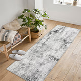 Garvee Indoor Outdoor Area Rug Easy Clean Machine Washable Non Shedding Patio Rug For Bedroom Entry Living Room Grey 2*6ft - Gray