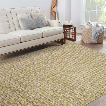 Garvee Modern Camel 5x7 Area Rug Braided Print Floor Cover with Non-Slip Backing, Washable Contemporary Indoor Carpet, Foldable Low Pile Throw Rug for Bedroom, Living Room