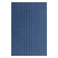 Garvee Modern Blue 5x7 Area Rug Braided Print Floor Cover with Non-Slip Backing, Washable Contemporary Indoor Carpet, Foldable Low Pile Throw Rug for Bedroom, Living Room