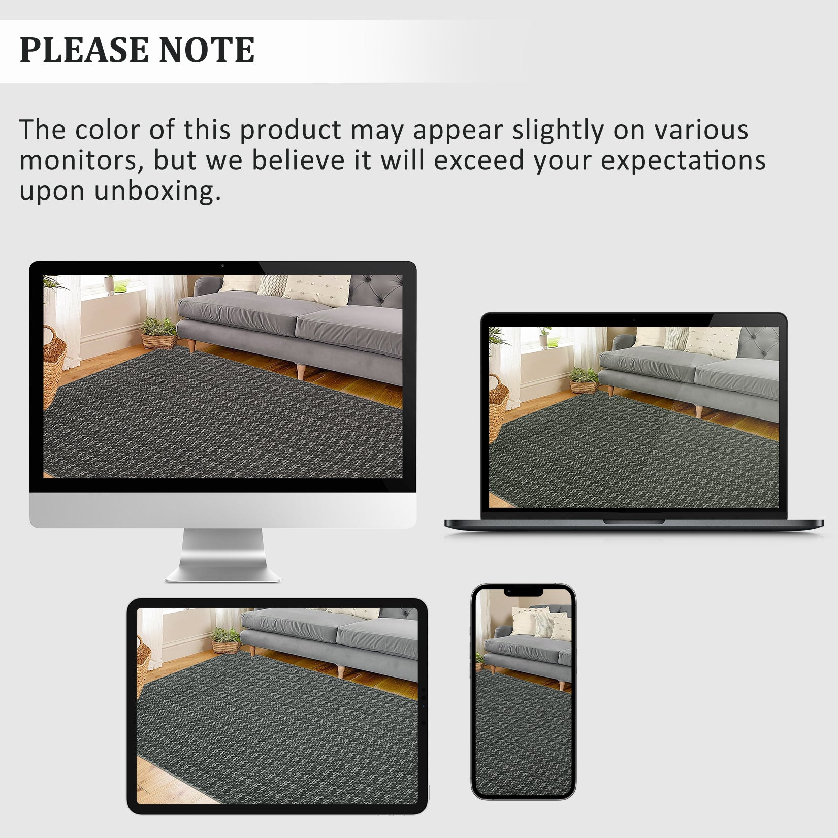 Garvee Modern Black 9x12 Large Area Rug Braided Print Living Room Rug with Non-Slip Backing, Contemporary Indoor Carpet, Foldable Low Pile Floor Cover for Dining Room, Bedroom, Black