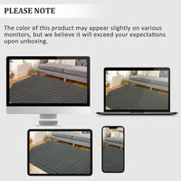 Garvee Modern Black 6x9 Area Rug Braided Print Throw Rug with Non-Slip Backing, Washable Contemporary Accent Carpet, Foldable Low Pile Floor Cover for Living Room, Bedroom