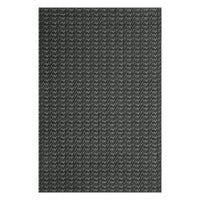 Garvee Modern Black 6x9 Area Rug Braided Print Throw Rug with Non-Slip Backing, Washable Contemporary Accent Carpet, Foldable Low Pile Floor Cover for Living Room, Bedroom