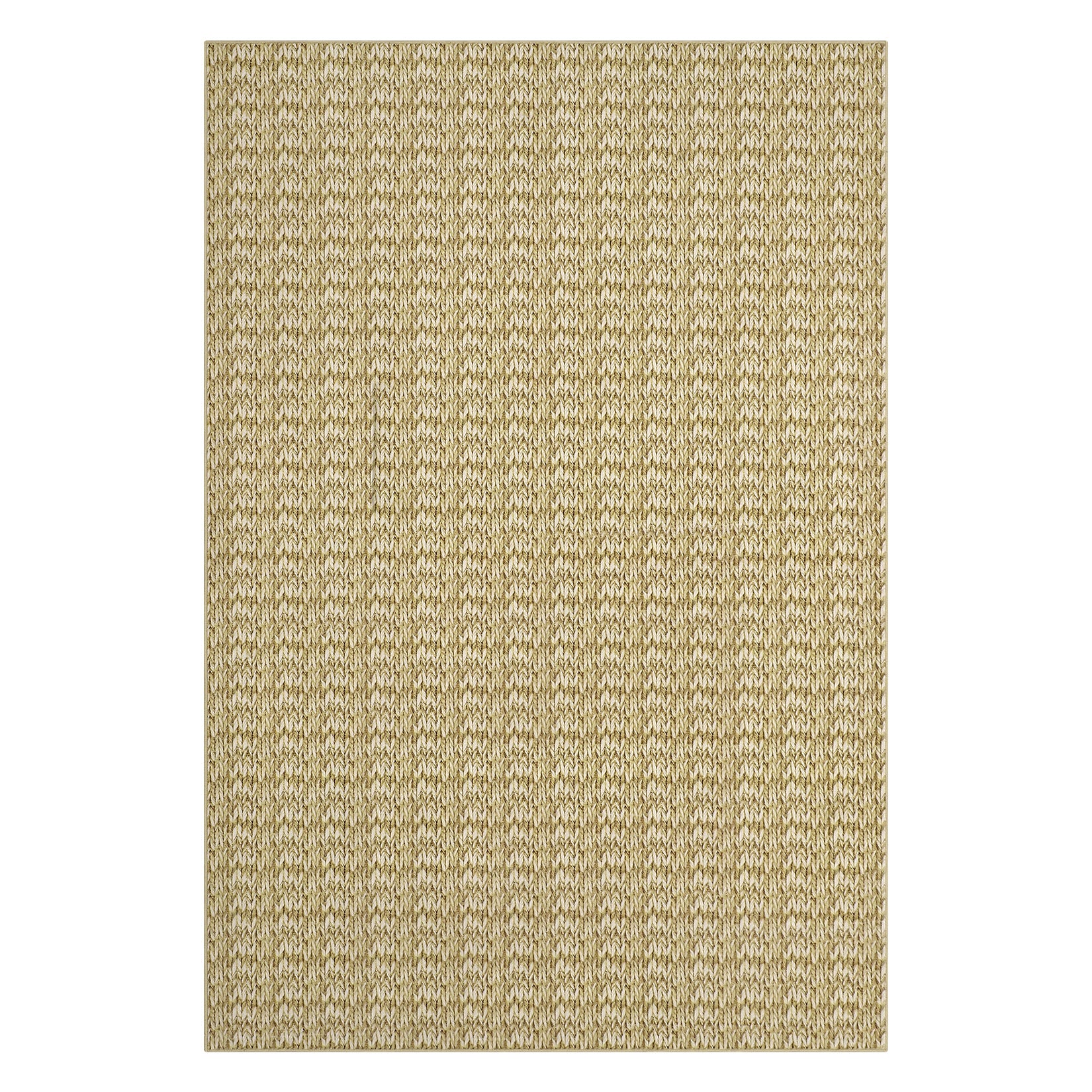 Garvee Modern Camel 6x9 Area Rug Braided Print Throw Rug with Non-Slip Backing, Washable Contemporary Accent Carpet, Foldable Low Pile Floor Cover for Living Room, Bedroom
