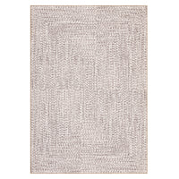 Garvee 10' x 13' Extra-Large Printed Braided-Style Area Rug, Washable Non-Slip Low-Pile Rug for Living Room, Bedroom & Dining Room, Beige