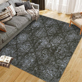 Garvee Bedroom Rug Washable Area Rug Non Slip Low Pile Boho Floral Small Carpet for Bedroom Bedside Soft Paisley Design - Brown
