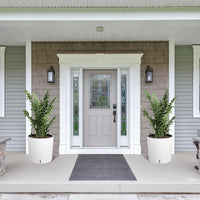 Garvee Tall Round Planter Set of 2, 20" Large Flower Pot Outdoor, Planters for Indoor Plants with Built-in Drainage and a Water Level Monitor and Wheels for Patio, Porch, Living Room, or Home Office,White