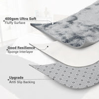 Garvee Fluffy & Sheepskin Light Grey 9x12 Thick Fuzzy Area Rug, Non-Slip Non-Shedding for Playroom Bedroom Nursery Kids Room