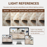 Garvee Fluffy & Sheepskin Light Coffee 8x10 Area Rugs for Bedroom Plush Rug Fuzzy Rug Living Room Rugs Non-Slip Rug for Living Room Bedroom Dining Room Office