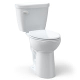 Garvee Two-Piece Elongated Toilet, 17" ADA Height Toilet, 1.28 GPF Powerful Single Flush Toilet with 19" Extra Long Bowl & Soft Close Seat, 12 Inch Rough In Bathroom Toilet - 17" ADA Height