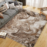Garvee 5'x7' Soft Modern Abstract Boho Area Rugs for Living Room Washable Large Machine Rug Non-Slip Faux Wool Vintage Carpet for Bedroom Farmhouse Dining Room Kids Room Camel - Camel