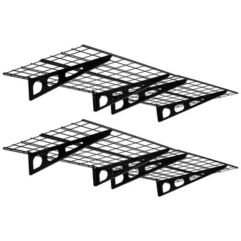 Garvee 2' × 6' Foldable Garage Wall Shelves, 2-Pack Heavy Duty Steel Storage Rack with 1600 lb Capacity for Garage Warehouse Laundry