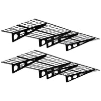 Garvee 2' × 6' Foldable Garage Wall Shelves, 2-Pack Heavy Duty Steel Storage Rack with 1600 lb Capacity for Garage Warehouse Laundry