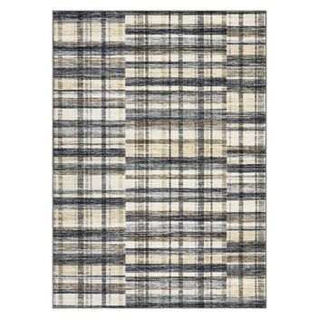Garvee 8x10 Washable Area Rugs Modern Distressed Plaid Rug for Bedroom Living Room Office