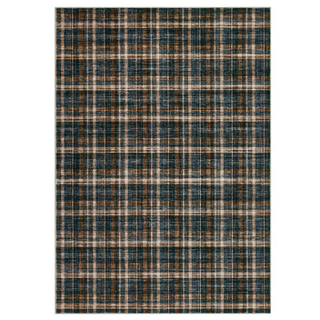 Garvee Black Brown 5x7 Washable Area Rugs for Bedroom Modern Accent Rug Non Slip Indoor Soft Throw Rugs Low Pile Farmhouse Stain Resistant Carpet for Living Room Office Dorm Nursery