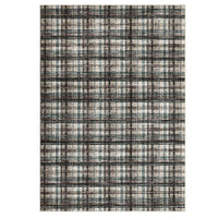 Garvee Teal & Brown 8x10 Modern Area Rug for Living Room Washable Bedroom Rug Contemporary Large Area Rug Soft Non Slip Throw Rugs Low Pile Stain Resistant Carpet for Dining Room