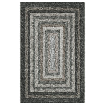 Garvee Washable 5x7 Area Rug Non Slip TPR Backing Low Profile Polyester Durable Stain Resistant Vintage Farmhouse Living Room Bedroom