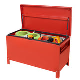 Garvee Jobsite Tool Box, Jobsite Tool Chest Storage Cabinet Industrial Grade, Aluminum, Burgundy Red, 36x15 Inch - Red