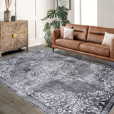 Garvee Washable Area Rugs Stain Resistant Carpet with Non Slip Backing for Living Room Bedroom Kitchen Bathroom, 10'x13', Grey - Gray