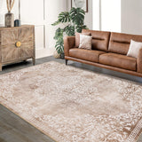 Garvee Washable Area Rugs Stain Resistant Carpet for Living Room Bedroom Kitchen Bathroom, 10'x13', Beige - Beige