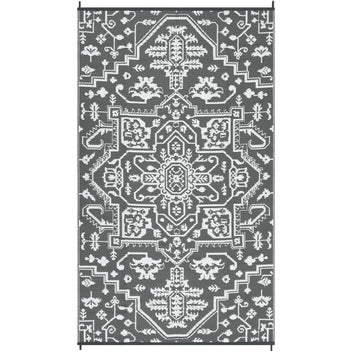 Garvee Outdoor Rug 9x12 Waterproof Reversible Plastic Straw Durable UV-Resistant Foldable with Carry Bag for Patio Camping Deck