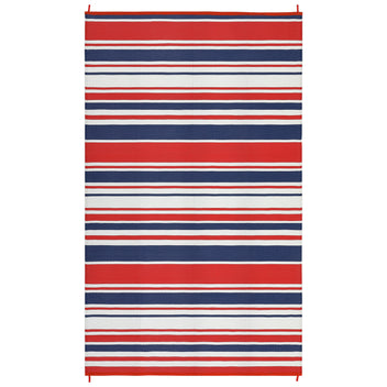 Garvee Outdoor Multicolor 9x18 Plastic Straw Rug Waterproof Reversible UV-Resistant Polypropylene Lightweight Foldable with Stakes for Patio Camping