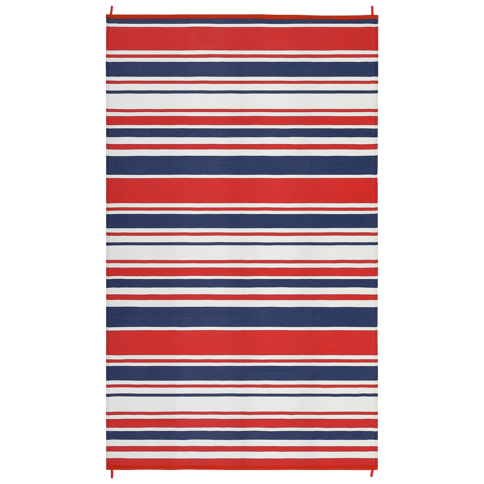 Garvee Outdoor Multicolor 9x18 Plastic Straw Rug Waterproof Reversible UV-Resistant Polypropylene Lightweight Foldable with Stakes for Patio Camping