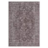 Garvee Vintage Floral Boho Area Rug, Washable Non Slip Low Pile Carpet for Living Room Bedroom Dining Room, 10x13Ft Brown