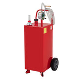 Garvee Fuel Caddy 40 Gallon Portable Gas Caddy With Manual Transfer Pump For Cars Lawn Mowers ATVs Boats Red - Red