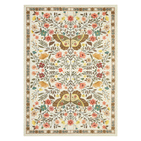 Garvee Large Rug for Bedroom 8x10 Farmhouse Floral Butterfly Living Room Carpet, Non-Slip Foldable Indoor Floor Mats, Machine Washable Low Pile Accent Rug for Dining Room, Kitchen, Office, Beige