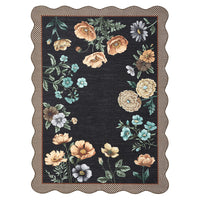 Garvee Floral Area Rug 5x7 Botanical Print Low Pile Washable Stain Resistant Non-Slip TPE Rubber Backing Living Room Bedroom Nursery