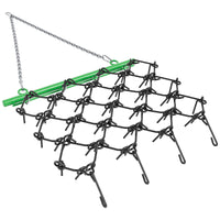 Garvee Heavy Duty Drag Harrow 4x4 FT 3/8" Tines Steel Powder Coated Adjustable Drawbar ATV UTV Lawn Tractor Soil Prep