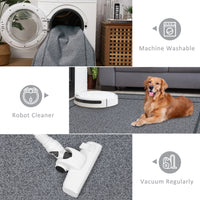 Garvee Indoor Area Rug Weather Resistant Easy to Clean Non Slip Stain Resistant Grey 8x10Ft