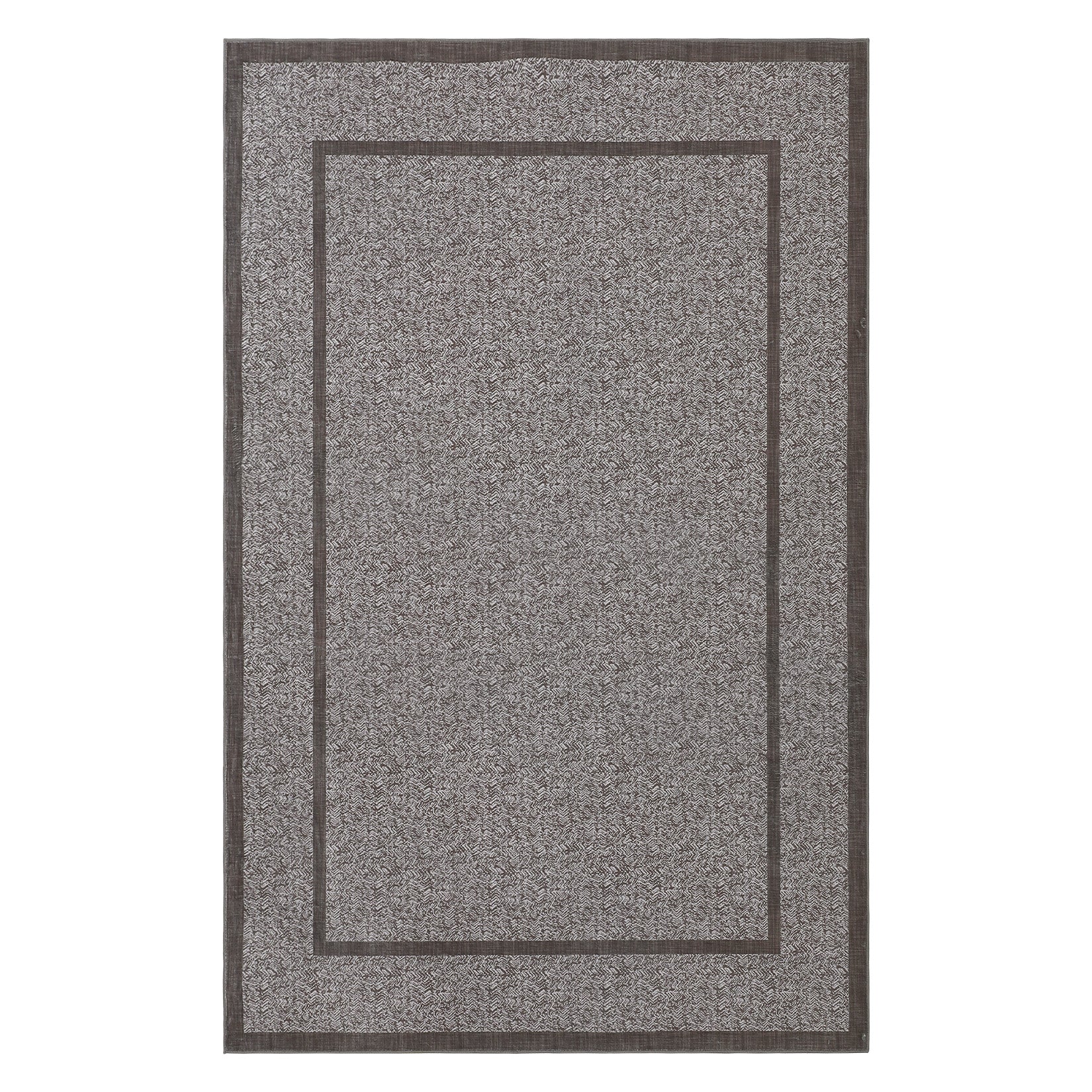 Garvee Indoor Area Rug Weather Resistant Easy to Clean Non Slip Stain Resistant Brown 5x7Ft