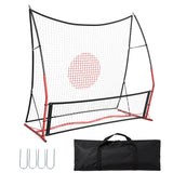 Garvee 6x5FT Portable Soccer Rebounder Net,  Foldable Football Training Goal with Carry Bag, Adjustable Angle Kickback Trainer for Kids Teens Adults, Easy Setup Backyard Practice Equipment - Red+Black