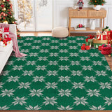 Garvee Christmas 6x9 Area Rug Non Slip Machine Washable Rug Low Pile Carpet for Holiday Decor Geometric Rugs for Living Room Bedroom Dining Room Christmas Pattern Print Green - Green