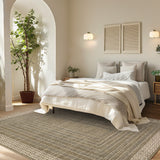 Garvee Living Room Bedroom Rugs 9x12 Washable Stain Resistant Non Slip Large Carpet Brown - Brown