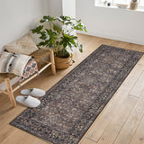 Garvee Vintage Boho Runner Rugs Reddish Brown 2'x6' Washable Non-Slip Soft Pastel Carpets for Living Room Bedroom Dining Room Nursery Office Farmhouse Hallway Entryway - Reddish Brown