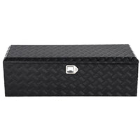 Garvee 48X15 Inch Truck Bed Tool Box - Heavy-Duty Aluminum Diamond Plate Storage Chest, Waterproof with Lock, for Trucks, Trailers, RVs, and Warehouses, Black
