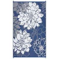 Garvee Large Outdoor Rug 9x18 Waterproof Reversible Floral Design Plastic Straw Foldable UV Resistant with Stakes Portable Bag for Patio Deck Camping