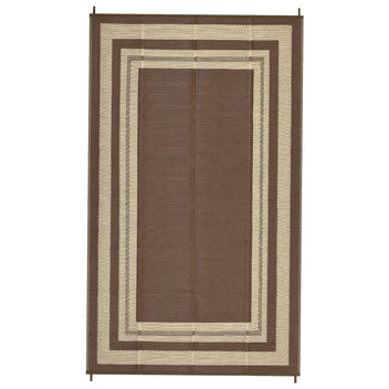 Garvee Outdoor Plastic Straw Rug 8x10 Waterproof Reversible Patio Rug Beige for Camping, RV, Porch, Balcony, Picnic, Beach