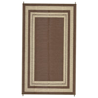 Garvee Outdoor Plastic Straw Rug 8x10 Waterproof Reversible Patio Rug Beige for Camping, RV, Porch, Balcony, Picnic, Beach