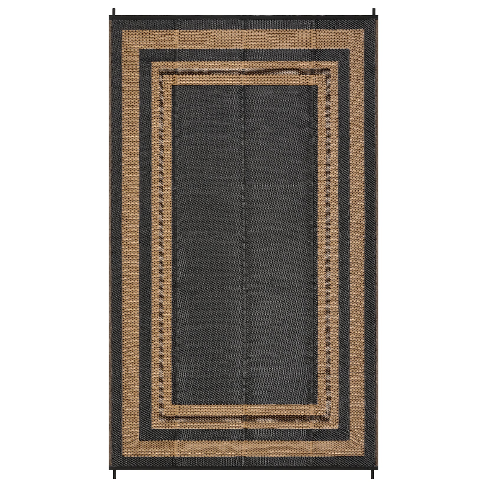 Garvee Outdoor Rug 9x18 ft Waterproof Reversible Plastic Straw Mat for Patio Camping RV Porch Balcony Black/Brown